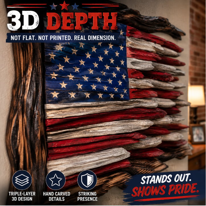 ๐บ๐ธ Handmade Wooden American Flag Wall Art ๐ฅ