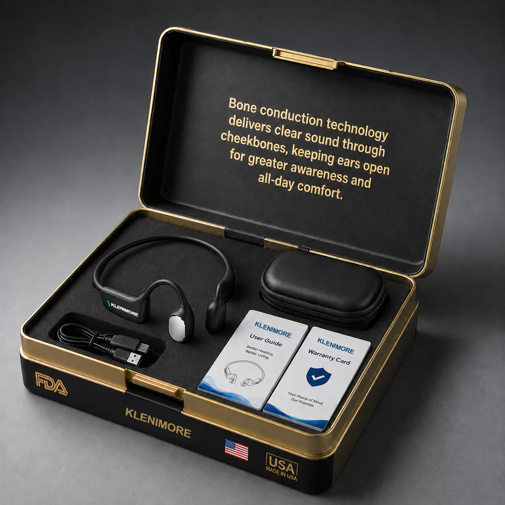 🔥 Final 2 Hours : Only Limited Stock Left🏆KLENIMORE™ Bone Conduction Smart Hearing Headphones (Mayo Clinic Recommended)