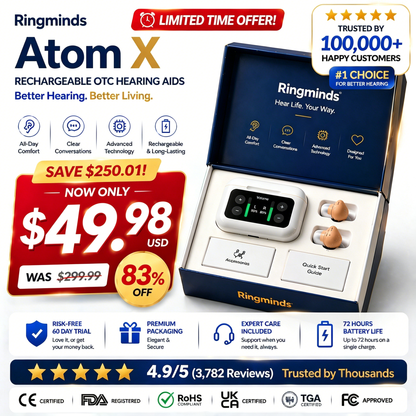 🔥 Today Only! Ringminds™ Atom X Smart Hearing Aids — Hear Clearly, Feel Confident Again 💖