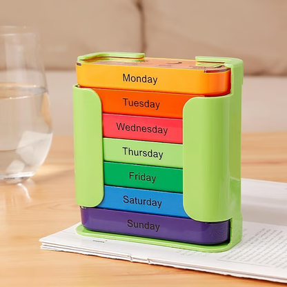 💊7-Day Medication Organizer – Drawer Style Pill Case for Easy Health Management📅