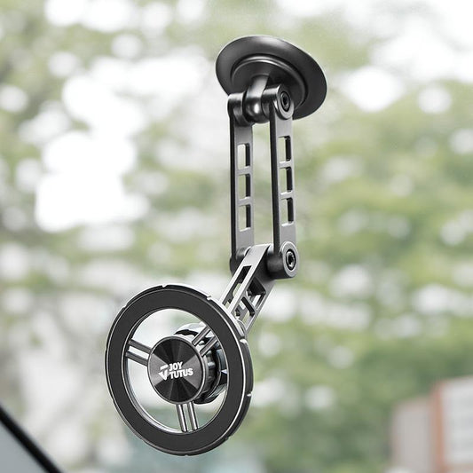 Magnetic Alloy Car Phone Holder – Rotating Folding MagSafe Mount, Compact & Durable for Easy Navigation and Calls