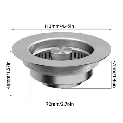 Multi-Functional 3 in 1 Kitchen Sink Strainer Stopper Filter Tool