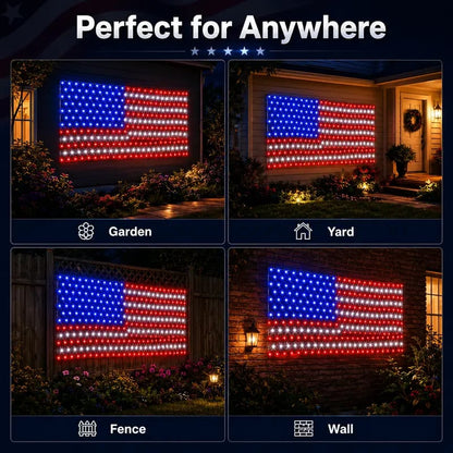 🔥49% Off Sale on July 4-----Solar American Flag Lights Outdoor
