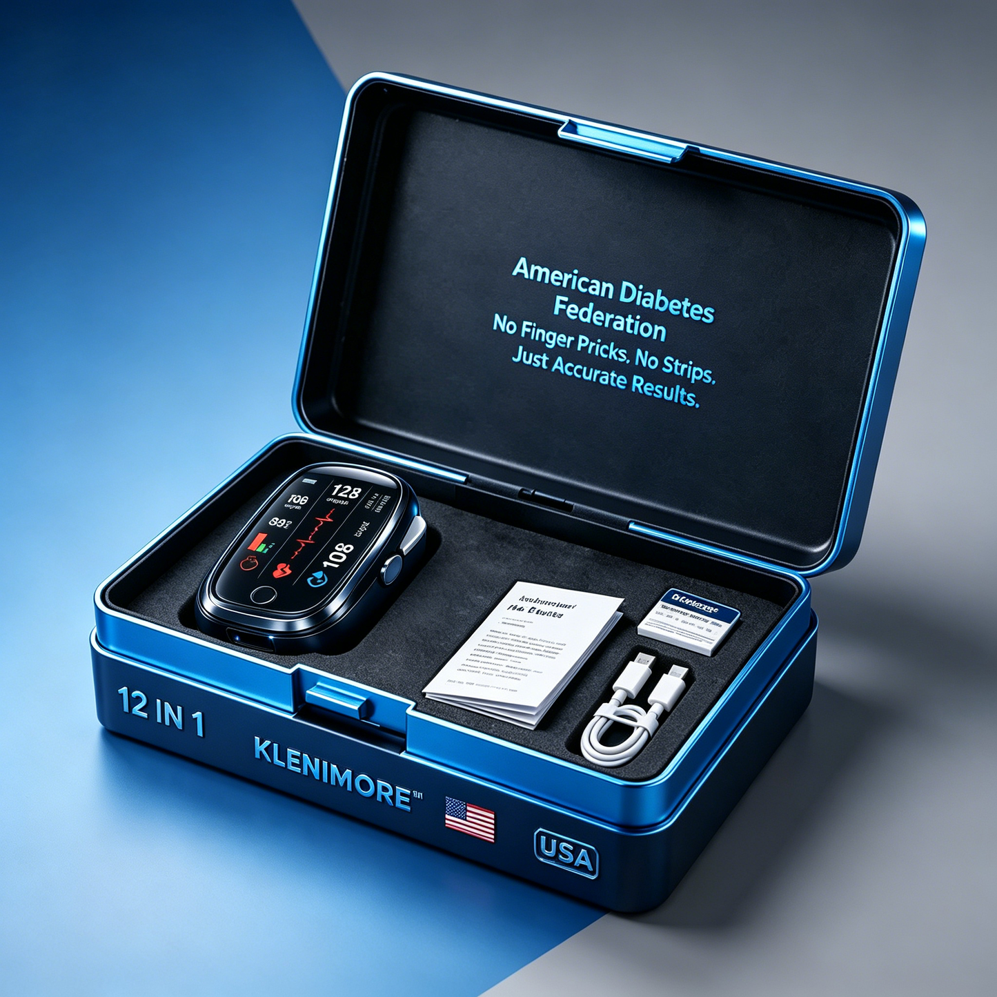 🔥Final 1 Hours : Only Limited Stock Left🏆KLENIMORE™ Non-Invasive Blood Glucose Meter 99.9% Accuracy （Mayo Clinic Recommended）