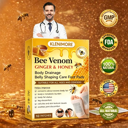 🌎Ends Today: 60% OFF! 🌿Bee Venom Ginger Herbal Foot Patches (Set of 10)