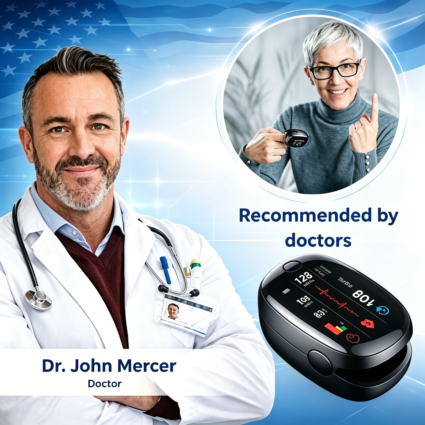 🔥Final 1 Hours : Only Limited Stock Left🏆KLENIMORE™ Non-Invasive Blood Glucose Meter 99.9% Accuracy （Mayo Clinic Recommended）