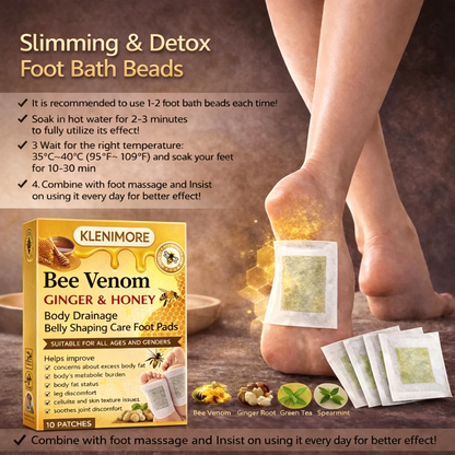 🌎Ends Today: 60% OFF! 🌿Bee Venom Ginger Herbal Foot Patches (Set of 10)