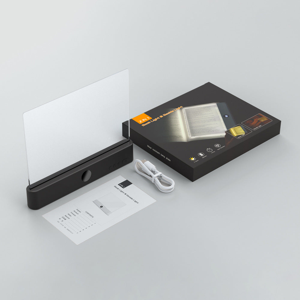 ✨️Rechargeable LED Book Light – Flat Reading Lamp with 3 Color Modes
