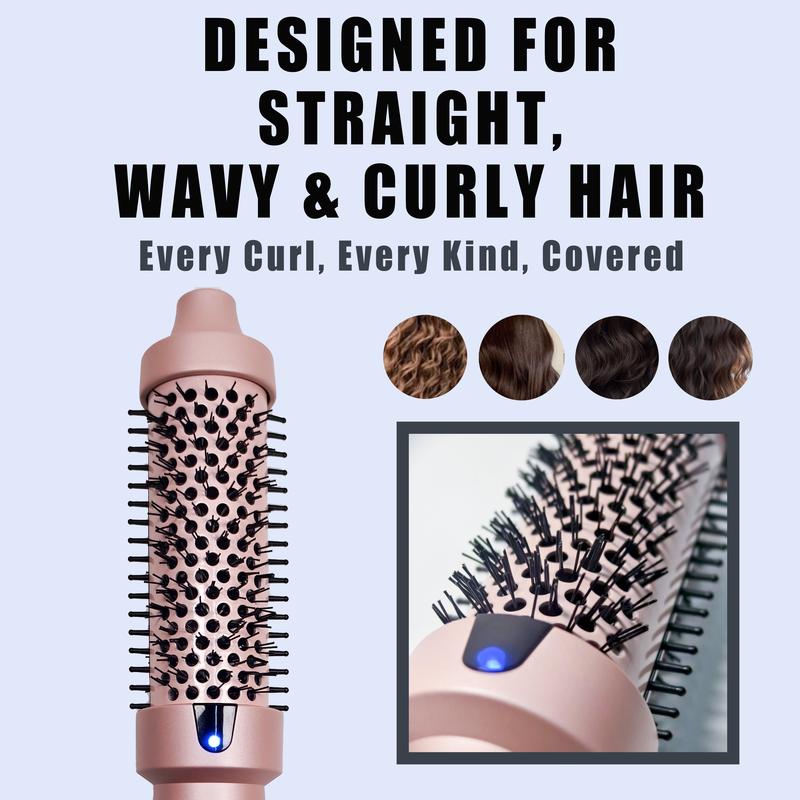 Lonic Blowout Brush with LED Display – 4 Heat Settings for Fast, Smooth Styling
