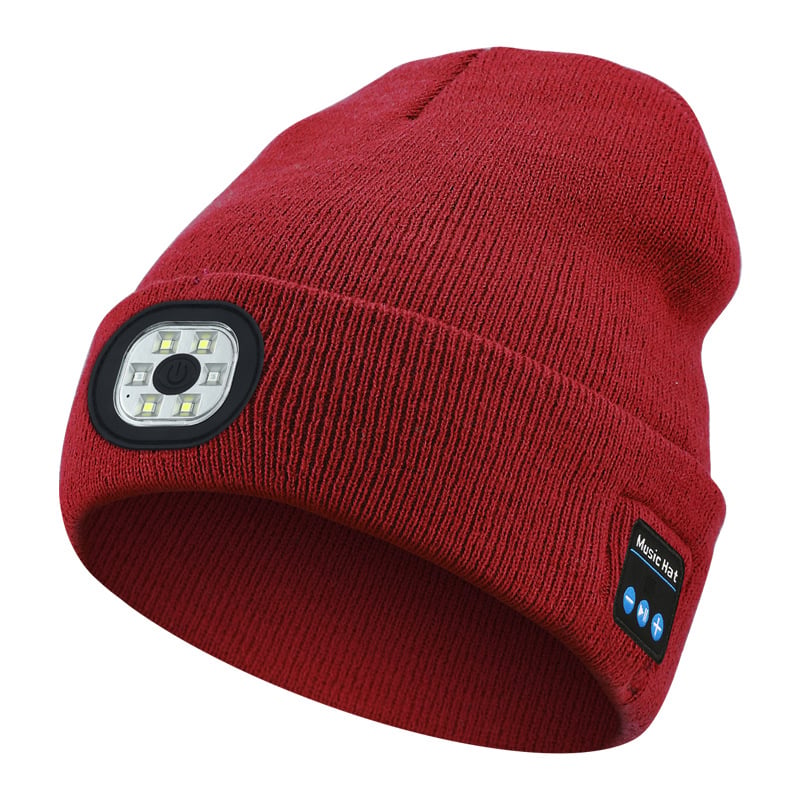 🎄LED Bluetooth Beanie Hat – Wireless Music Knit Cap with Light