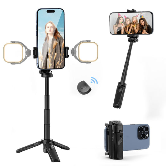 Extendable Grip Phone Tripod with Detachable Remote (Pocket Size)