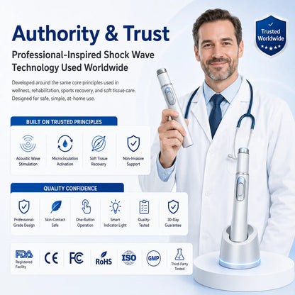 ⚡ Advanced Acoustic Shockwave Therapy Restores penile tissue health to boost erection rigidity, stamina & male performance confidence 💪 Soothes muscle soreness, joint stiffness and tendon discomfort