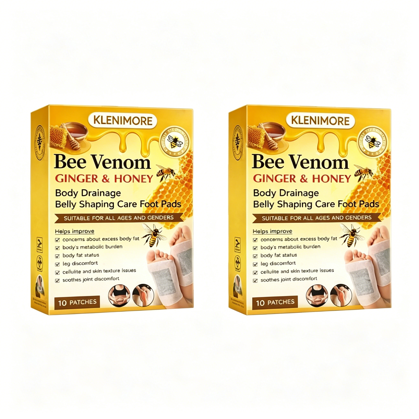 🌎Ends Today: 60% OFF! 🌿Bee Venom Ginger Herbal Foot Patches (Set of 10)