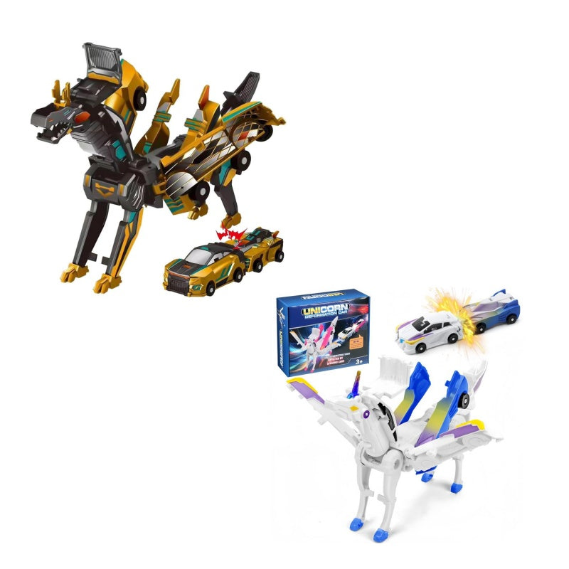 Magnetic Dinosaur Car Toy – 2-in-1 Automatic Transforming Vehicle🚗