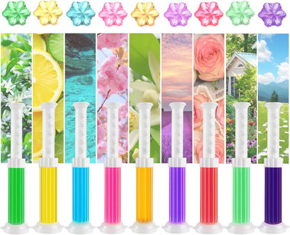 Toilet Gel, 108 Count 9Kinds Of Scent Toilet Cleaner Bowl Gel Stamp Kit Air Freshener