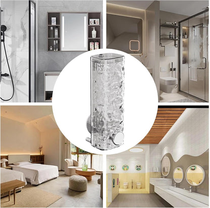 2-Pack Wall Soap Dispenser – Refillable Transparent Shower Bottles