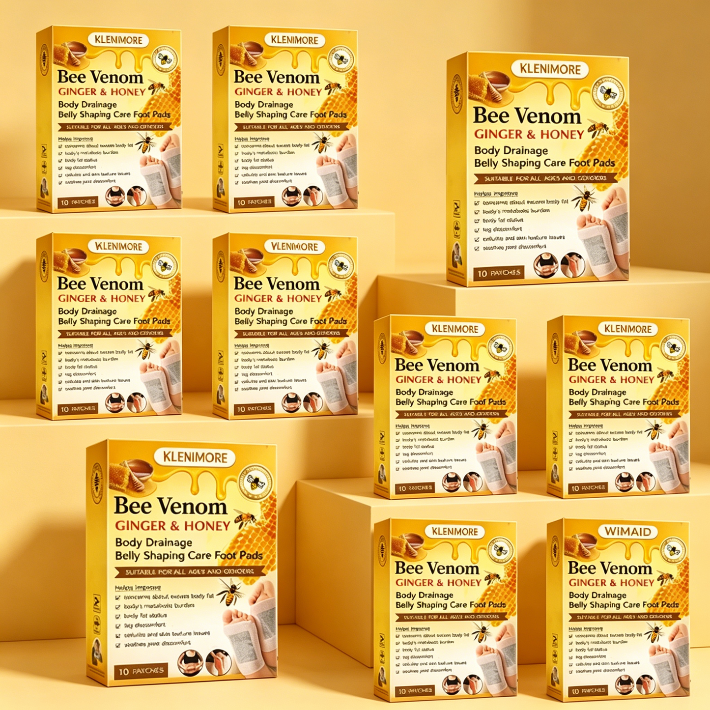 🌎Ends Today: 60% OFF! 🌿Bee Venom Ginger Herbal Foot Patches (Set of 10)