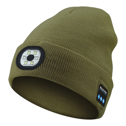 🎄LED Bluetooth Beanie Hat – Wireless Music Knit Cap with Light
