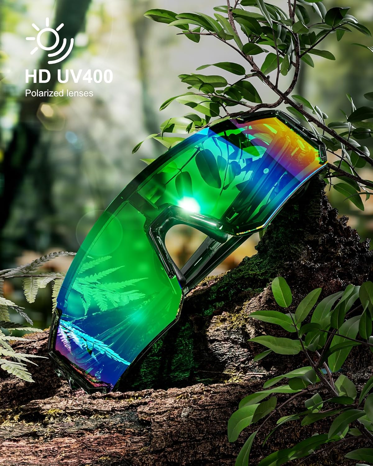 Men’s Polarized Sports Sunglasses – UV400 Wrap Around Shades for Cycling, Running & Out