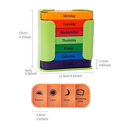 💊7-Day Medication Organizer – Drawer Style Pill Case for Easy Health Management📅
