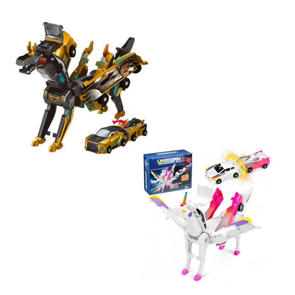 Magnetic Dinosaur Car Toy – 2-in-1 Automatic Transforming Vehicle🚗