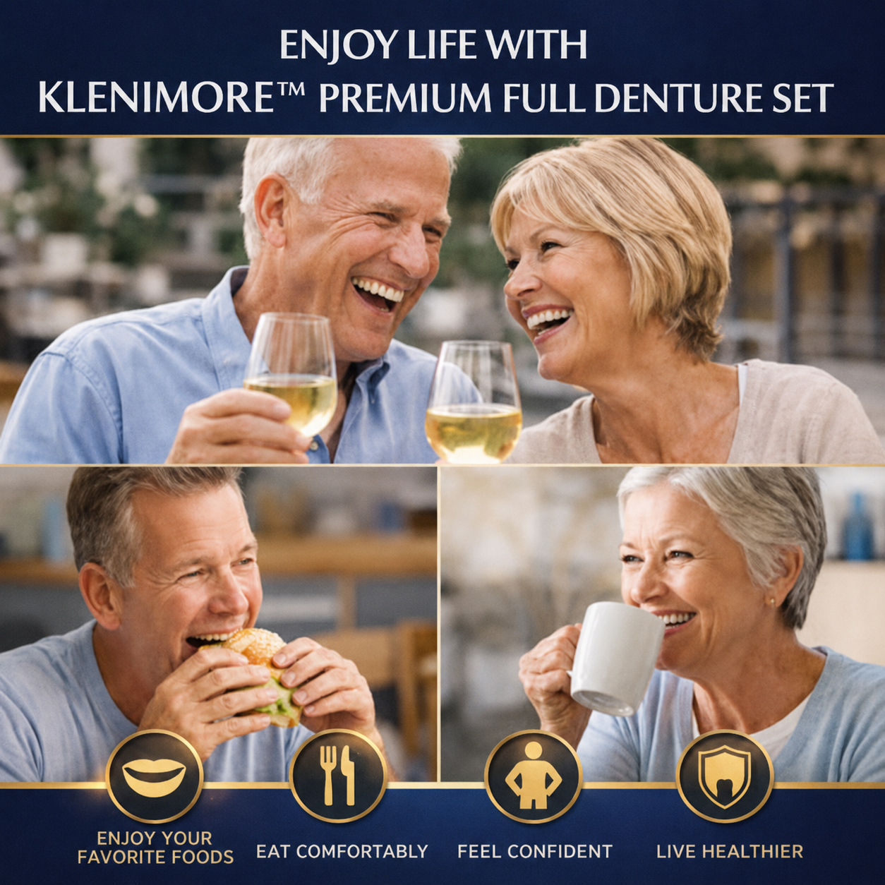 2026🏆✨LAST DAY SALE 70% OFF🔥 Newly upgraded second-generation KLENIMORE™ complete dentures