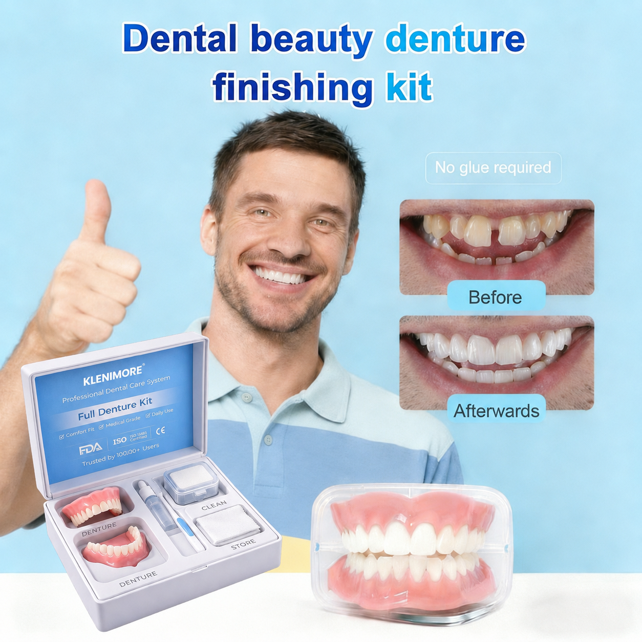 💖 🦷 KLENIMORE™ Custom-Fit Dentures ⏰ ENDS TODAY   70% OFF | Smile with Confidence