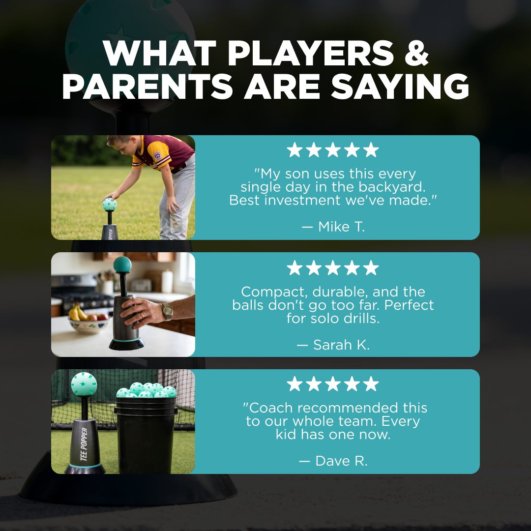 Frunild® Tee Popper  More Reps at Home. More Confidence at the Plate.