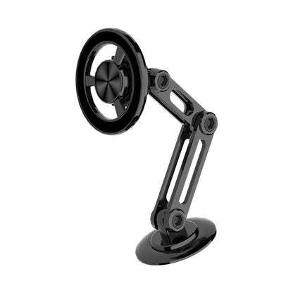Magnetic Alloy Car Phone Holder – Rotating Folding MagSafe Mount, Compact & Durable for Easy Navigation and Calls