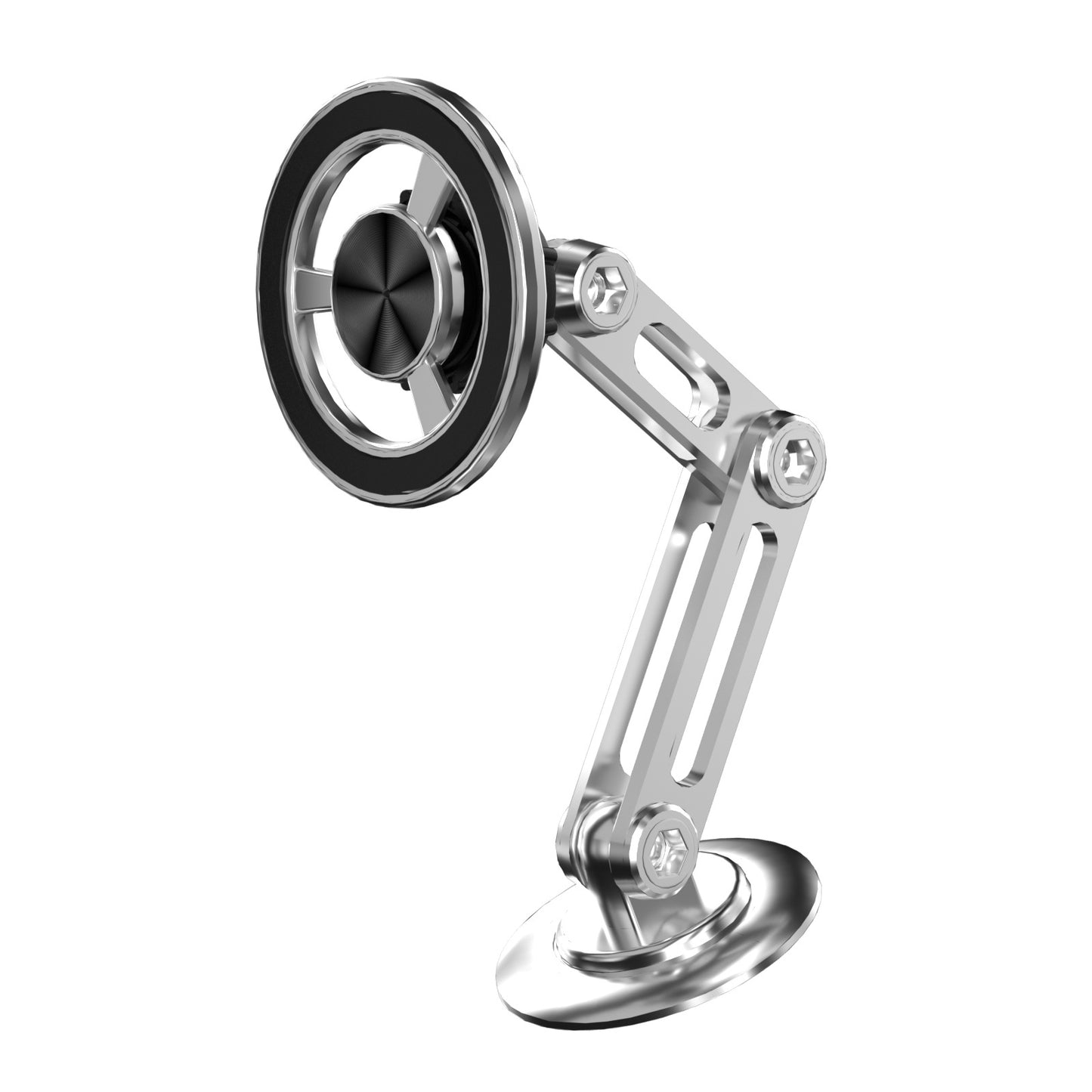 Magnetic Alloy Car Phone Holder – Rotating Folding MagSafe Mount, Compact & Durable for Easy Navigation and Calls