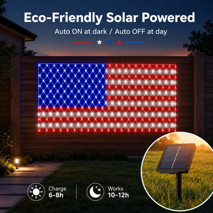 🔥49% Off Sale on July 4-----Solar American Flag Lights Outdoor