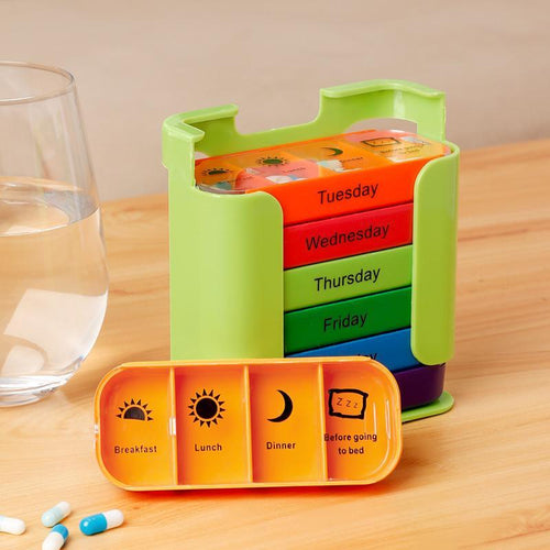 💊7-Day Medication Organizer – Drawer Style Pill Case for Easy Health Management📅