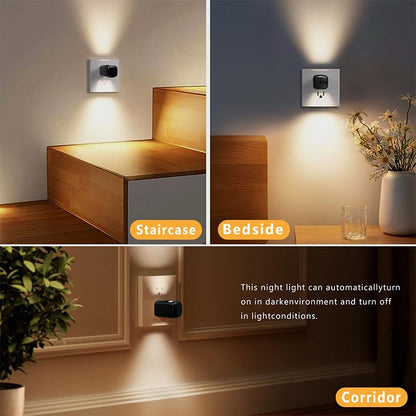 🌙LED Wall Socket Night Light – Smart Plug-in Lamp with Auto Sensor for Home