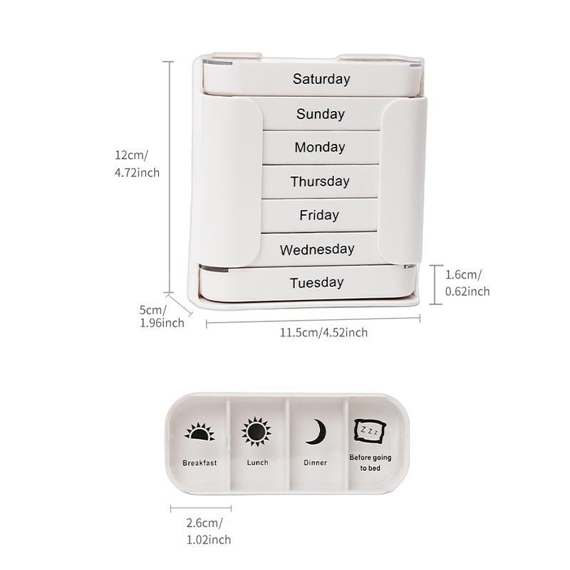 💊7-Day Medication Organizer – Drawer Style Pill Case for Easy Health Management📅