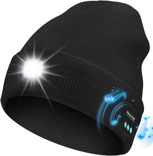 🎄LED Bluetooth Beanie Hat – Wireless Music Knit Cap with Light