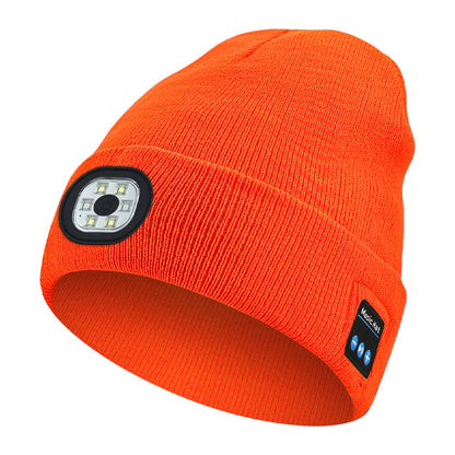 🎄LED Bluetooth Beanie Hat – Wireless Music Knit Cap with Light