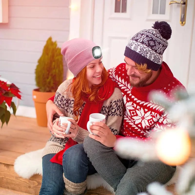🎄LED Bluetooth Beanie Hat – Wireless Music Knit Cap with Light