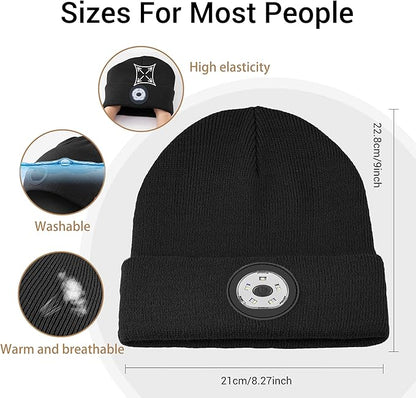 🎄LED Bluetooth Beanie Hat – Wireless Music Knit Cap with Light