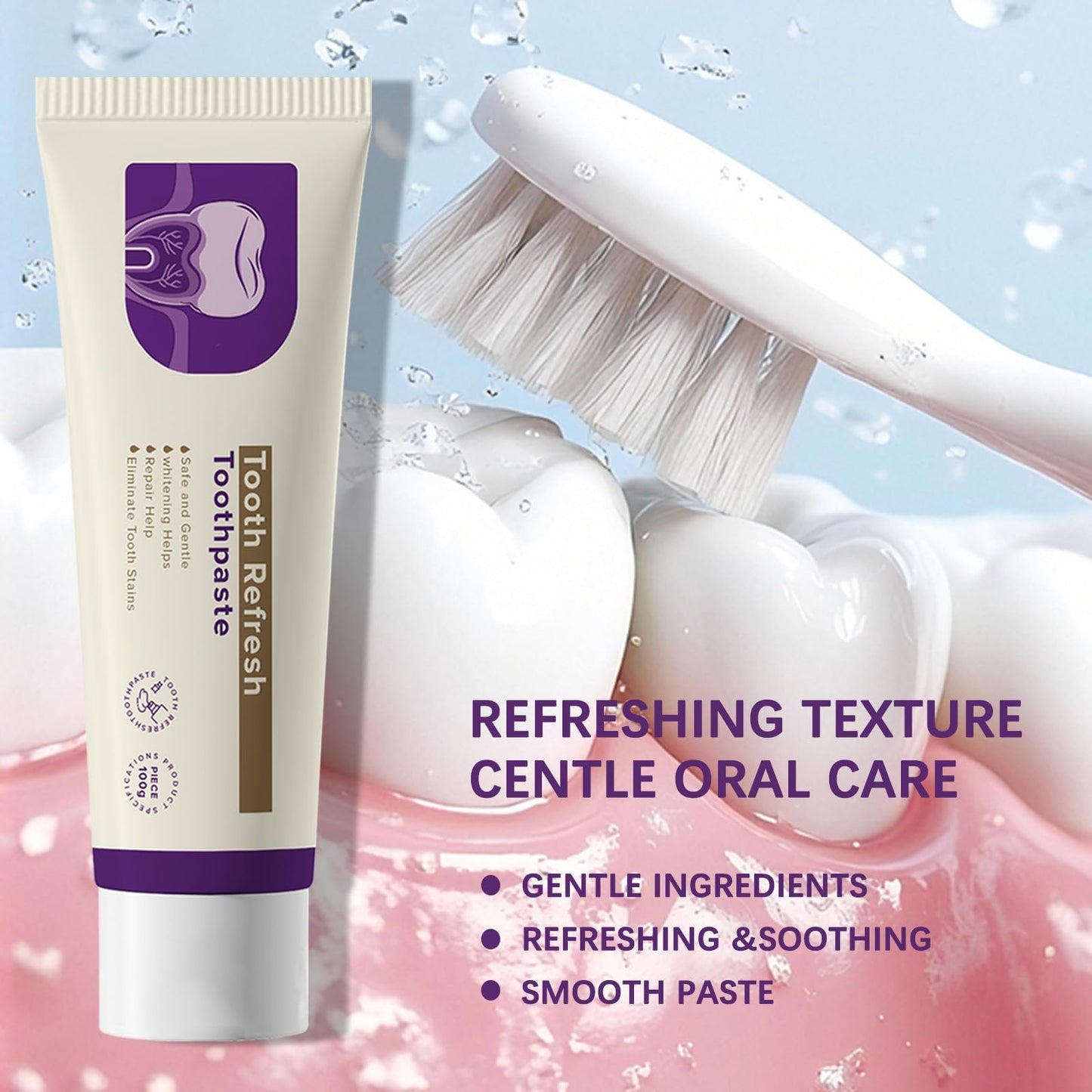🔥Natural Toothpaste – Fresh Breath & Gentle Oral Care with Herbal Ingredients