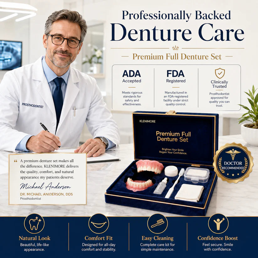 ⏰Ends Today: 70% OFF! 🌎KLENIMORE™ Custom-Fit  Dentures— Designed for Comfort and a Natural-Looking Smile