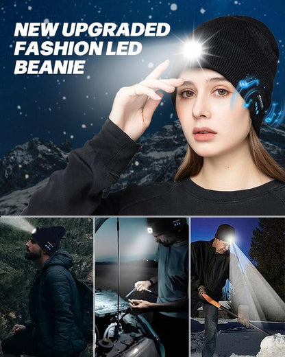 🎄LED Bluetooth Beanie Hat – Wireless Music Knit Cap with Light