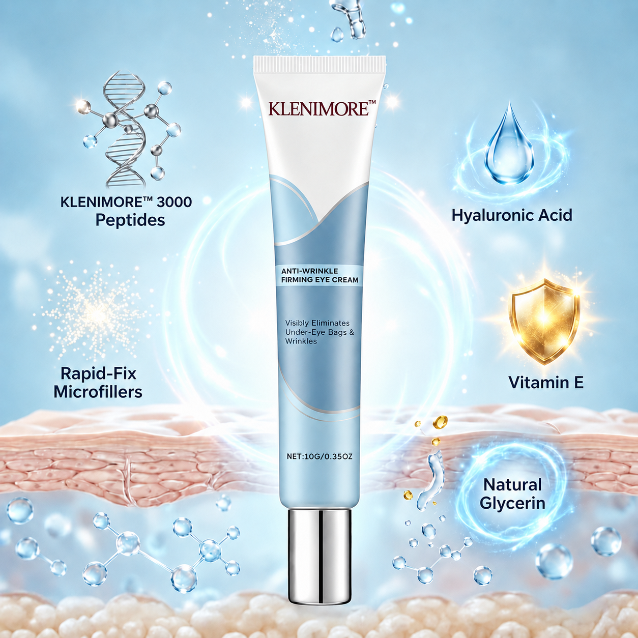 KLENIMORE™ Instant Face Temporary Tightener – Instant visible results in 30 seconds