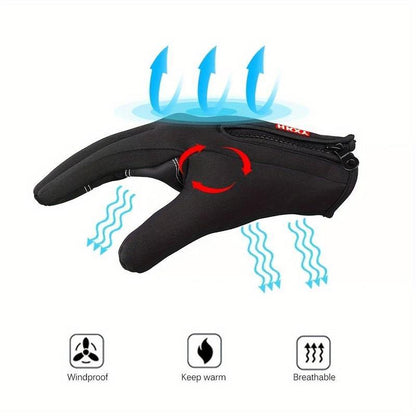 🔥Warm Outdoor Gloves – Windproof Touchscreen Full-Finger Gloves for Winter Activities