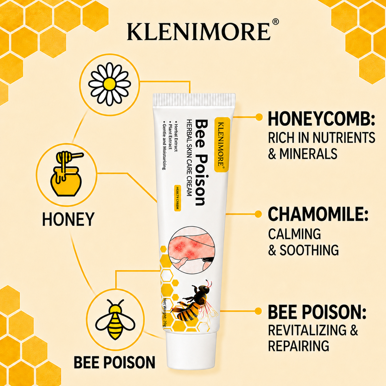 KLENIMORE-Smooth Step Bee Poison Foot Renewal Cream