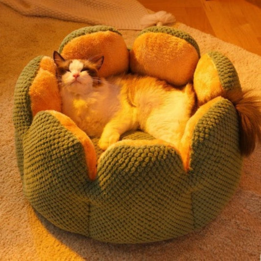 Cozy Cactus Petal-Shaped Pet Bed